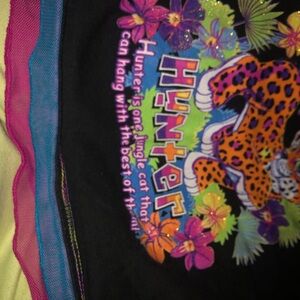 Lisa Frank Vibrant Leopard Tee with Floral Accents